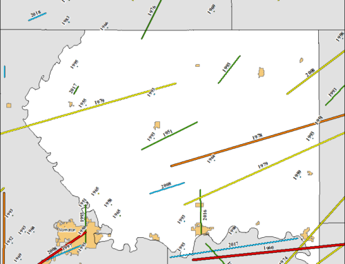 NWS data shows historical tornado tracks in Pottawatomie County