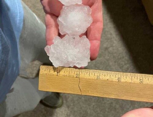 Severe storms produce large hail, but largely spare Manhattan area