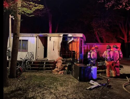 Fire destroys Manhattan mobile home