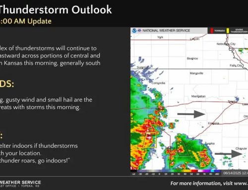 Active weather possible south of I-70 Saturday