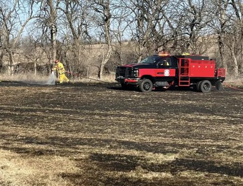 Wind-driven grass fire extinguished on Geary County