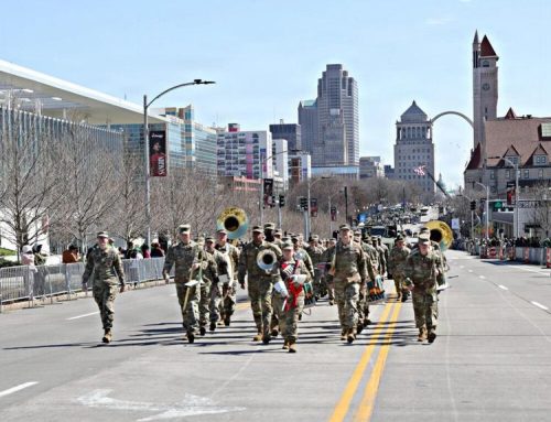 Soldiers represent Fort Riley in St. Louis’ St. Patrick’s Day Parade